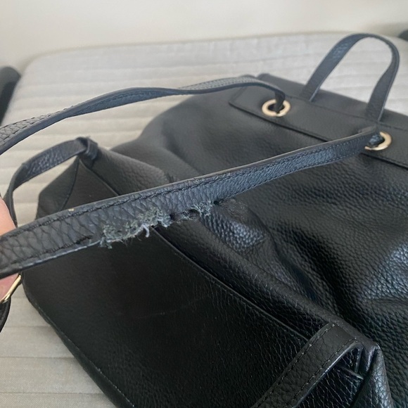 Kate Spade Black Backpack Pebbled Leather - Picture 13 of 13